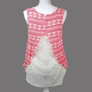 Chocolate USA Lace Back Top